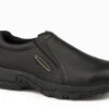 'Roper' Men's Tumbled Leather Performance Slip On - Black -Merel Shoes Shop 0902006002472 1024x1024@2x