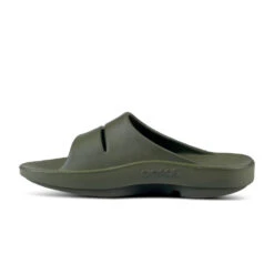 'OOFOS' Unisex OOahh Slide Sandal - Forest Green -Merel Shoes Shop 1100FORGREEN shot4 1024x1024@2x