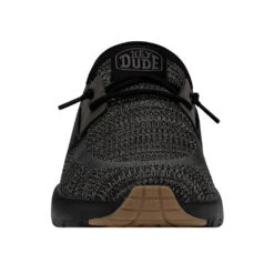 'Hey Dude' Men's Sirocco Sneaker - Black -Merel Shoes Shop 40140 0WM SIROCCO BLACKNIGHT RIGHTFRONT 1024x1024@2x