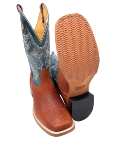 'Boulet' Men's 13" Western Square Toe - Utta Whisky / Puma Turqueza -Merel Shoes Shop 92935 1024x1024@2x