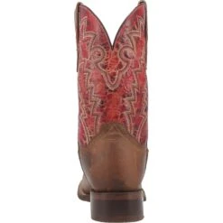 'Dan Post' Men's 11" Killeen Western Square Toe - Tan / Red -Merel Shoes Shop DP4813 4 1024x1024@2x