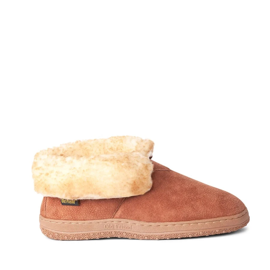 'Old Friend Footwear' Men's Bootee Slipper - Chestnut (Extra Wide) 3 'Old Friend Footwear' Men's Bootee Slipper - Chestnut (Extra Wide)