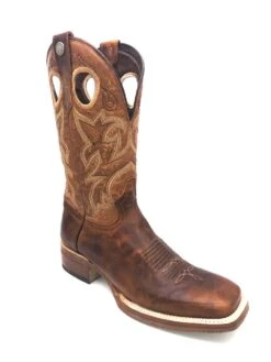 'Tanner Mark' Men's 13" Western Square Toe - Orange (Tan) / Marble Orix -Merel Shoes Shop IMG 3257 1024x1024@2x