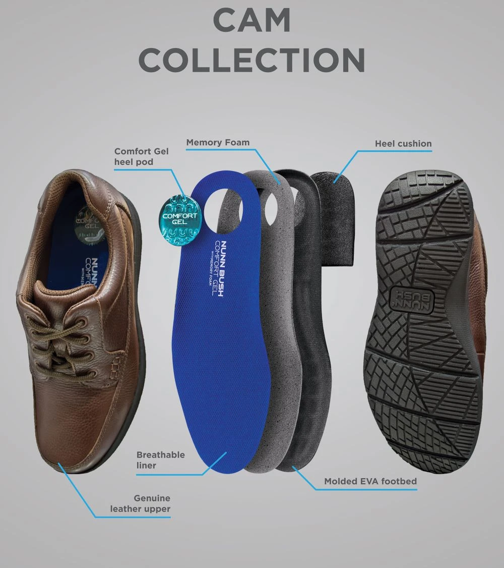 'Nunn Bush' Men's Cam Moc Toe Oxford - Brown Crazy Horse 9 'Nunn Bush' Men's Cam Moc Toe Oxford - Brown Crazy Horse - Image 7