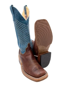 'Anderson Bean' Men's 13" Western Square Toe - Bison / Blue Lava -Merel Shoes Shop S11166 1024x1024@2x