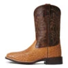 'Ariat' Men's 11" Night Life Ultra Western Square Toe - Ranger Smooth Quill Ostrich / Beam Brown -Merel Shoes Shop S22 MNS WEST 10040345 side 1024x1024@2x