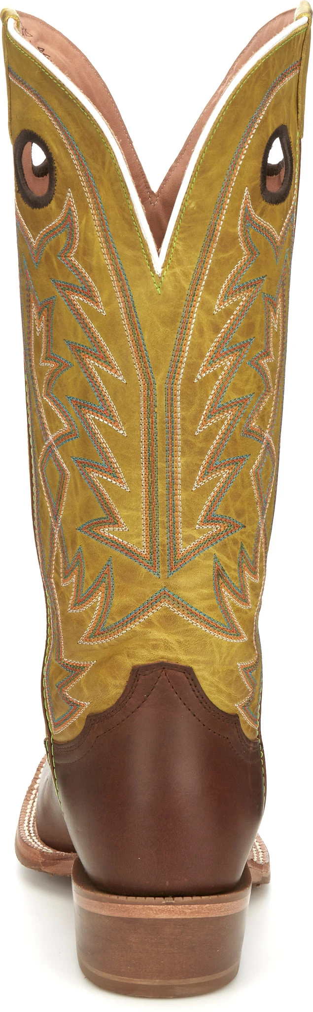 'Tony Lama' Men's 15" Fairview Buckaroo Western Square Toe - Brown / Moss Green 7 'Tony Lama' Men's 15" Fairview Buckaroo Western Square Toe - Brown / Moss Green - Image 5